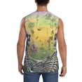 thumbnail image 4 of Uemuo Flower Butterfly Skull Couple Pattern Men's Sleeveless T-Shirt,Muscle Athletic Tank Top, Moisture-wicking Quick-dry Breathable Classic Tee Top for Gym Run Outdoor Sports-XX-Large, 4 of 8