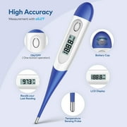 Boncare Thermometer for Adults with 10 Seconds, Digital Oral Thermometer for Fever (Dark Blue)