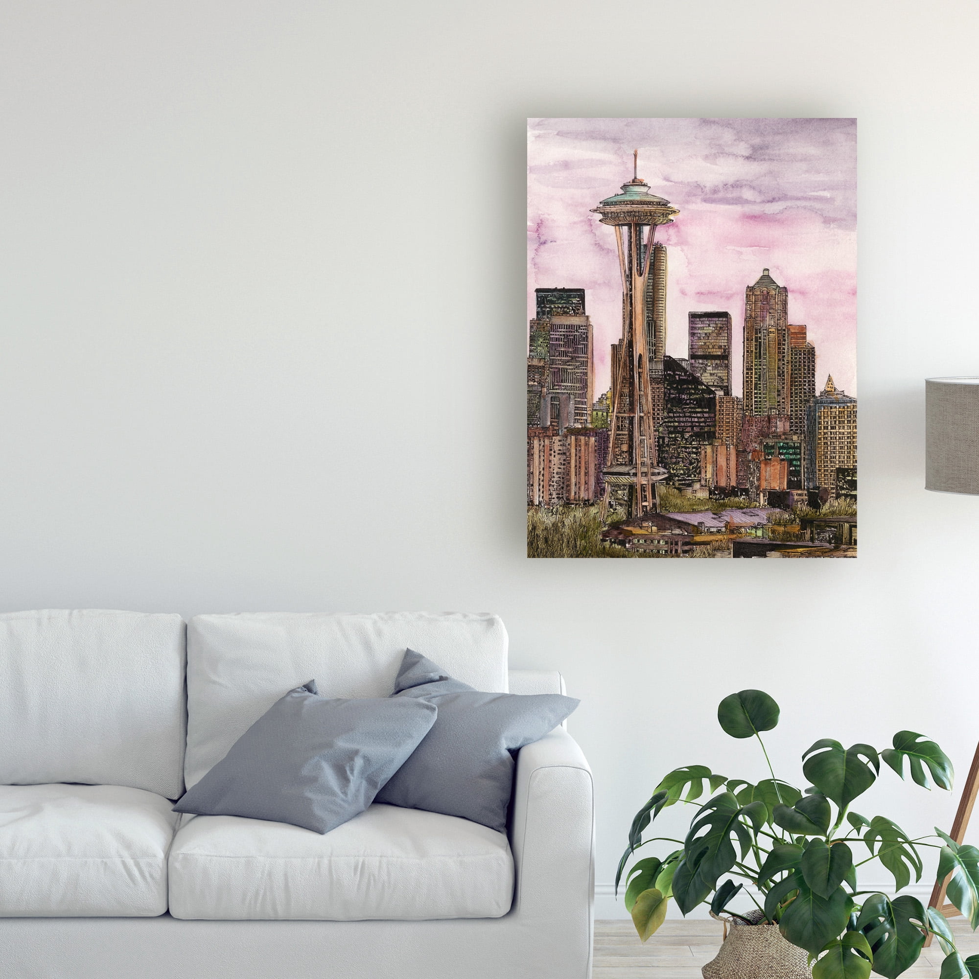 Trademark Fine Art 'US Cityscape Seattle' Canvas Art by Melissa Wang