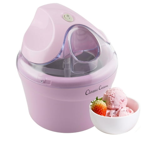 Classic Cuisine 1QT Ice Cream Maker for Sorbet, Gelato, and Frozen Yogurt