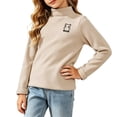 thumbnail image 5 of SELONE Mock Neck Sweatshirt Kids Long Sleeve Layering Top Comfy Knitted Solid Sweatshirts Girls Fall Outfits 1-12Y, 5 of 6