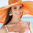 thumbnail image 3 of 4pairs Earrings Lightweight Geometric Statement Tassel Woven Bohemian Straw Wicker Braid Earrings------Product code 67961, 3 of 5