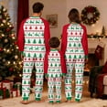 thumbnail image 4 of Uaswgudfs Christmas Family Matching Pajamas Set, Reindeer & Tree Print Long Sleeve Raglan Top + Dual Pocket Pants, Festive Holiday Sleepwear for – Walmart Bestseller, 4 of 5