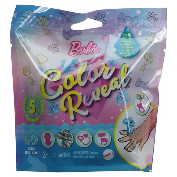 Barbie Color Reveal Pet Set In Diamond-Shaped Case With 5 Surprises