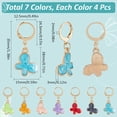thumbnail image 2 of 1 Box 28Pcs 4 Colors Crochet Hook Size Stitch Markers Butterfly Charms with Lobster Clasp Bulk Colorful Alloy Enamel Butterflies Insect Knit Marker, 2 of 6