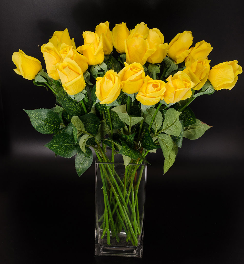 iMeshbean 20 Head Latex Artificial Flower, Latex Real Touch Rose Bud