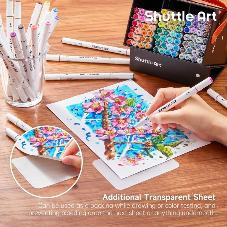 101 Colors Dual Tip Alcohol Markers with Case photo 7