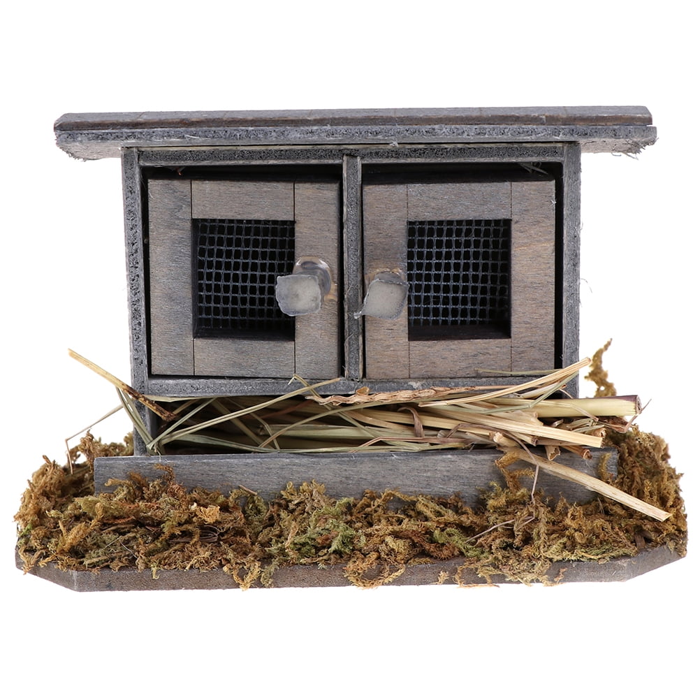 Miniature Dollhouse FAIRY GARDEN Furniture ~ MICRO Mini Wood Wooden Chicken Coop 