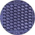 thumbnail image 1 of Ahgly Company Machine Washable Indoor Round Persian Blue Traditional Area Rugs, 5' Round, 1 of 4