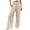 Beige, variant on Women's High Waisted Pants, Wide Leg Pants with Pockets, Stretchy Work Trousers for Women, Flare Dress Pants for Office, Yoga, Casual Wear and Daily Outfits-Black
