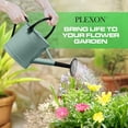 thumbnail image 2 of Plexon 1 Gallon Metal Watering Can Outdoor, Flower Plant Gardening Garden Large Watering Can Pot, Black Galvanized Steel Handles and Removable Spray Spout, Aqua Mist Blue, 2 of 6