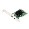 thumbnail image 4 of Carte d'Extension PCIE vers USB 3.1 Auto-Alimentée 2 Ports 1xUSB C 1xUSB A 10Gbps Adaptateur USB 3.1 Gen 2 PCIE, 4 of 12