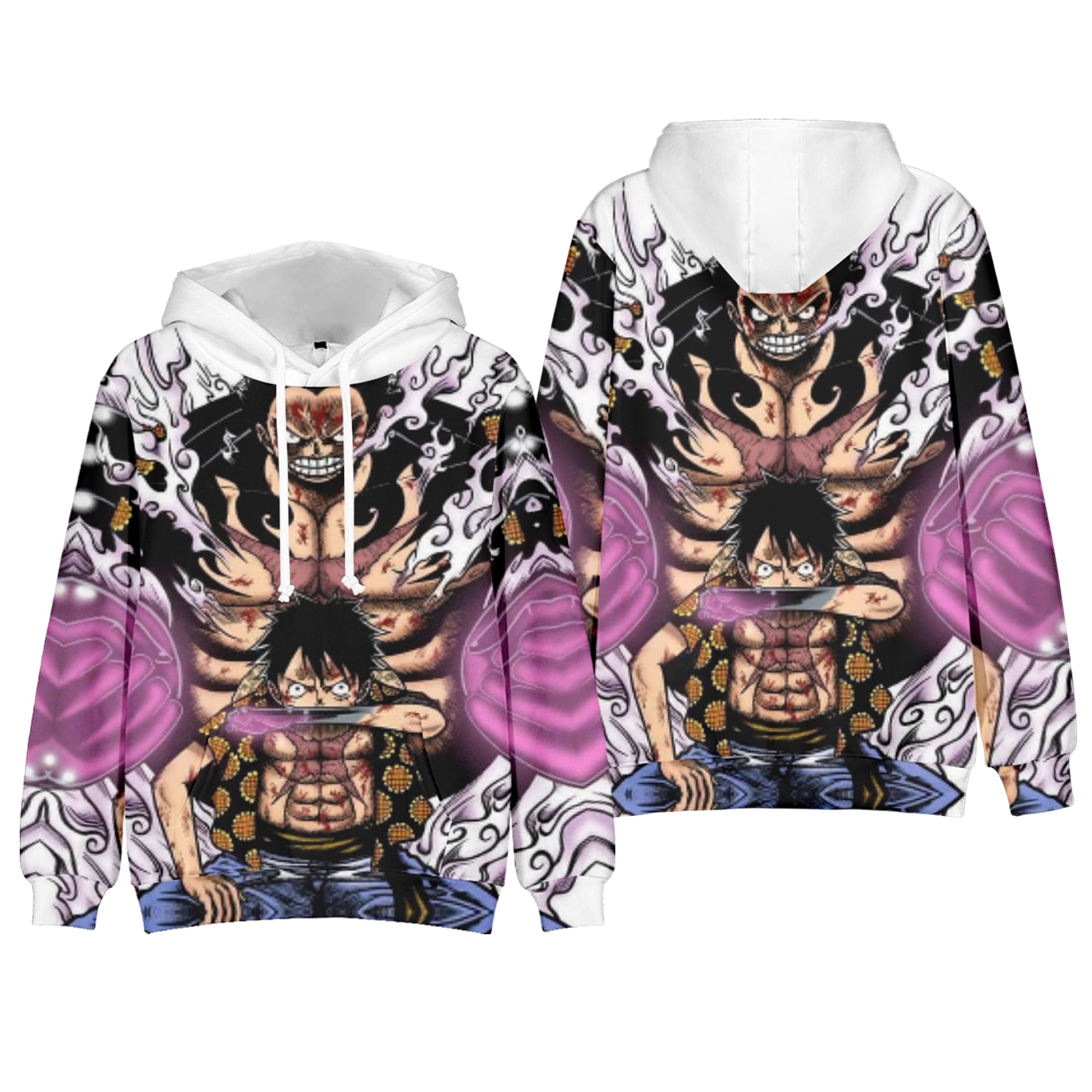 Cheap One Piece Funny Cartoon Anime Winter Warm Hoodies Men Unisex Casual  Streetwear Luffy Cool Sweatshirt Graphic Hip Hop Hoody Male  Joom