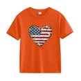 thumbnail image 4 of LWNYDPLSD Girls Heart Shirts American Flag T-Shirt Toddler Patriotic Tee Tops Kids Independence Day Short Sleeve Tee Teen Girls Clothes, 4 of 6