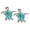 Blue, variant on 2024 New Diamond Encrusted Turtle Earrings – Personalized Fashionable High End Simple And Versatile Couple Earrings Women’s Earrings And Accessories Ladies' Halloween Fancy Ear Decorations