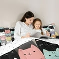 thumbnail image 5 of jejeloiu Colorful Cartoon Cat Bedding Comforter Set,Kawaii Kitten Animal Twin Comforter Sets,Multicolor Pet Animals Bedding Set For Girl Boys,Ultra Soft Home Decor Reversible,2 Pieces, 5 of 8