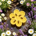 thumbnail image 6 of YAMB Flower Shaped Floating Drinking Station, 7.87in Outdoor Bee Floating Water Station Decor, Lightweight Foam Bird Bath Decor for Garden Orchard and Farm Outdoor Water Feeding, Yellow, 6 of 7