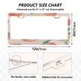 thumbnail image 2 of Aluminum License Plate Frame 2 Pack Car Exterior Accessory Car Tag Holder for Front Rear Plates Cars Decor Pale Pink Peach's Pattern, 2 of 7
