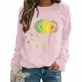 thumbnail image 2 of CLOISE Women's Sweatshirts Long Sleeve Raglan Sleeve Pullover Tops Graphic Crew Neck Shirts Loose Trendy Fall Clothing Outdoor Pink XL, 2 of 5