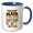 Blue/White, variant on 3drose, Black Inventors Inventions. Black History Month Inspiring Gift, Art, 11oz Two-tone Black Mug