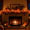 thumbnail image 5 of Thanksgiving Maple Leaf Vine, Fall Harvest Garland Decor, Artificial Autumn Rattan Decoration, Halloween Seasonal Door Wall Fireplace Ornament, Farmhouse Holiday Accent, 5 of 9