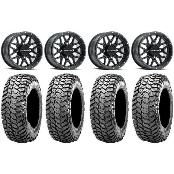 Raceline Krank 15" Wheels Black 29" Liberty Tires Polaris RZR XP 1000 / PRO XP / Ranger XP 900/1000