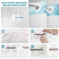 thumbnail image 4 of No Hook Shower Curtain, Ocean Diving Cat Shower Curtains for Bathroom with See Through Top Window, Coastal Coral Fish Marine Life Waterproof & Washable Bath Curtain Narrow 54"x78", 4 of 9