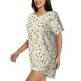 thumbnail image 2 of "Wukai Cute Rabbit Women's Pajama Set - Short-Sleeve Top and Shorts with Elastic Waistband and Pockets for Loungewear, Yoga, and Casual Wear-Medium, 2 of 8
