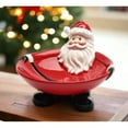 thumbnail image 3 of Ceramic Santa Claus Candy Bowl 6in Holiday Decor Home Office Kitchen, 3 of 4
