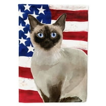 Siamese American Flag Flag Canvas House Size