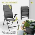 thumbnail image 5 of Crestlive Products Set of 2 Aluminum Chairs Outdoor Folding Dining Chairs, Gray, 5 of 8