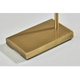 thumbnail image 5 of Adesso Brinkley 65" Antique Brass Task Floor Lamp with White Two-Tiered Drum Shade, 5 of 6