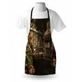 thumbnail image 3 of Christmas Apron Inner View of a Xmas House Mistletoe Yuletide Winter Season Celebration Image, Unisex Kitchen Bib Apron with Adjustable Neck for Cooking Baking Gardening, Taupe Brown, by Ambesonne, 3 of 3