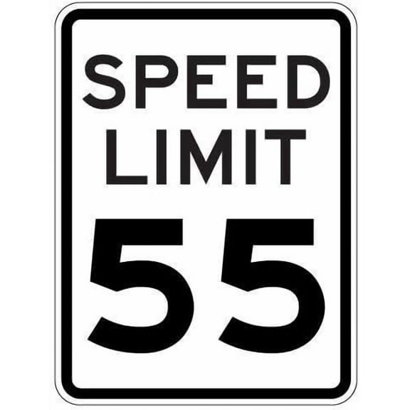 New Metal Sign Aluminum Sign R2 1 55 MPH Speed Limit H.I.P. Signs for Outdoor & Indoor 12" x 8"