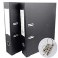 thumbnail image 1 of (Paquete de 2) Cajas de archivos de almacenamiento A4 Estuches de archivos, Plástico plegable, Carpeta de archivos, Engrosada a 7,5 cm, Gran capacidad, Negro, 1 of 5