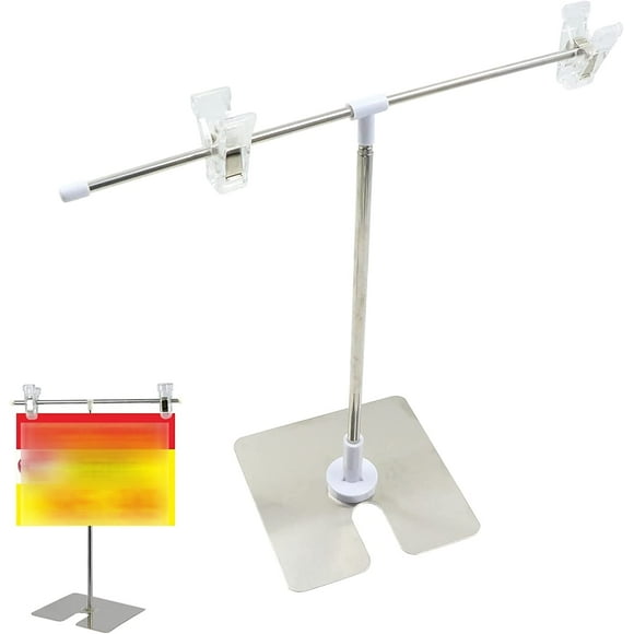 nipocaio Poster Stand Advertising Presentation Stand - Floor Small Stainless Steel Display Stand, A3 A4 Adjustable Holder, Information Display for Weddings, Trade Shows, Retail, Menus
