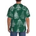 thumbnail image 5 of Xecao offers the Christmas Trees for Men's Casual Short-sleeved Shirt, a button-up collared shirt with a pocket, perfect for beach vacations and yacht travel in the Small size., 5 of 7
