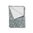 thumbnail image 2 of Floral Vintage Soft Flannel Fleece Throw Blanket, Design of Botanical Organic Elements in Muted Tones, Cozy Plush for Indoor and Outdoor Use, 50" x 70", Purpleblue Eggshell, by Ambesonne, 2 of 5