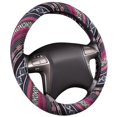 thumbnail image 2 of Boho Steering Wheel Cover, Ethnic Flax Cloth Universal Steering Wheel Cover,Anti-Slip Design, Fit 14.5-15 inches for Vehicles,Cars,SUV,Vans z, 2 of 9