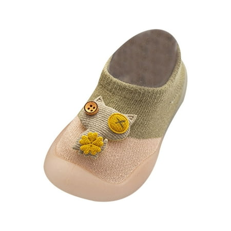 

Knit Socks Shoes for Baby Boys Girls Cute Cartoon Rubber Sole Shoes Toddler Slipper Shoes Sneakers First Walking Shoes
