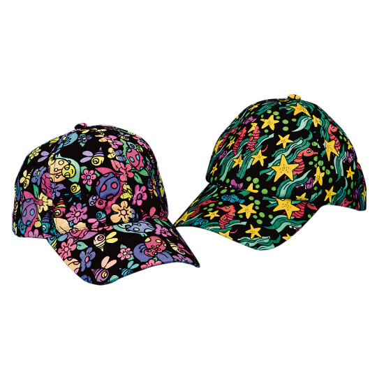 (Price/12 /Pack)S&S Worldwide Velvet Art Baseball Caps