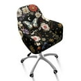 thumbnail image 2 of Xixirimido Butterfly Moon Daisy Flower Pattern Stretch Office Chair Cover Desk Chair Cover for Armrest Chair Universal Swivel Chair Slipcovers Mid Back Accent Dining Chair Protector, 2 of 7