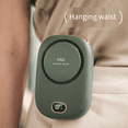 thumbnail image 3 of Portable Hanging Neck Fan, 2000mAh Wearable Mini Fan, Battery Operated USB Rechargeable 3 Speed Air Cooler Green, 3 of 7