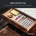 thumbnail image 2 of Madesmart Mini 2-Compartment Plastic Utensil Tray for Drawers, Multipurpose Storage Tray Drawer Organizer, White, 2 of 2