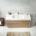 thumbnail image 3 of Huesca 60" Single Sink Bath Vanity in Dark Oak Gray Integral Sink Top No Mirror, 3 of 7