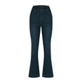 thumbnail image 4 of UYISJ Bell Bottom Jeans for Women Skinny Flared Jeans Elastic High Waisted Vintage Classic Stretchy Wide Leg Denim Pants Blue XL, 4 of 9