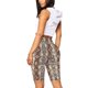thumbnail image 2 of Txlixc Pantalones cortos de cintura alta, pantalones cortos de leopardo / piel de serpiente Txlixc moda, 2 of 5