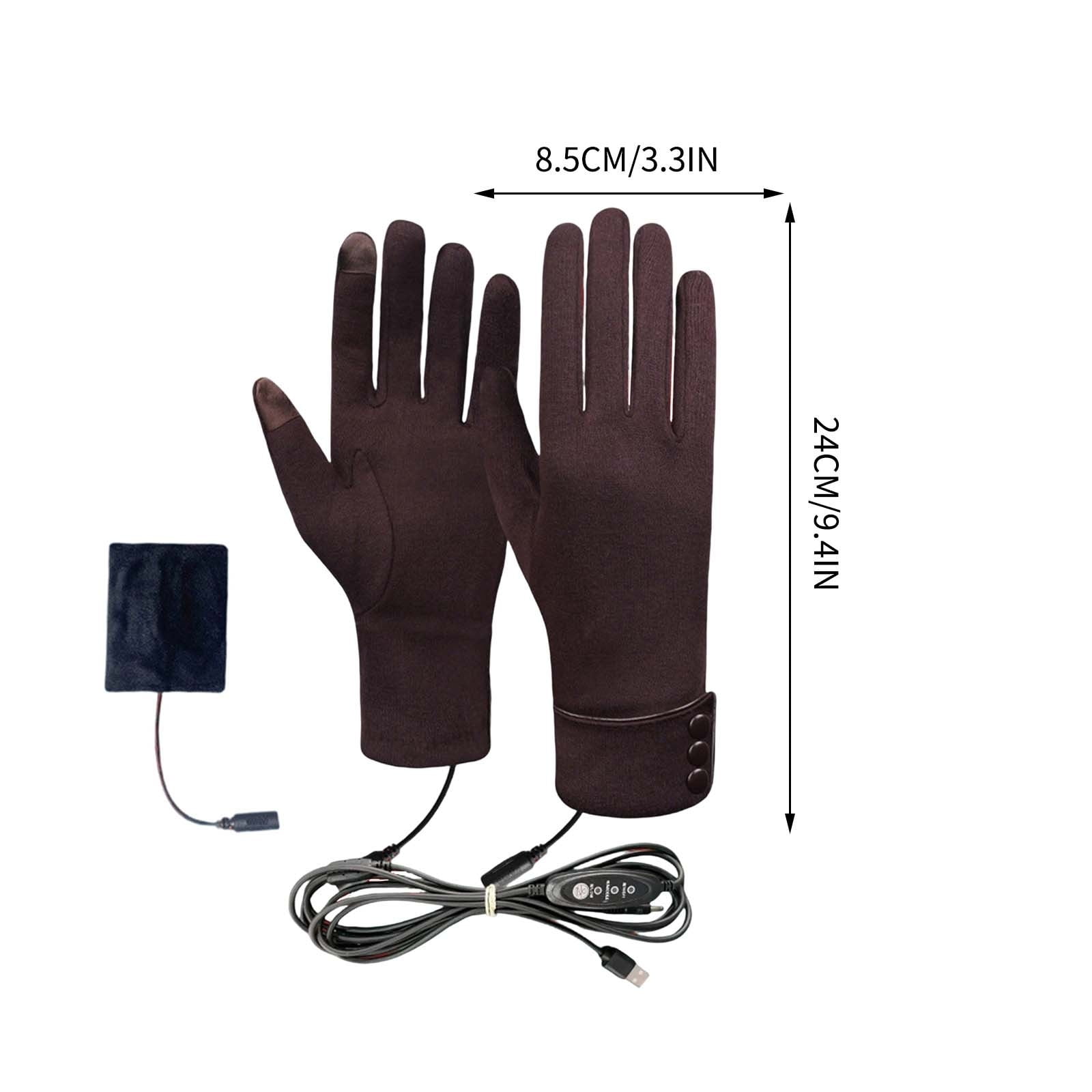 Lunxisen 1 Pcs Portable Heated Gloves Fingerless Rechargeable Hand Warmer for Cold Weather Indoor Outdoor Winter Activities Arthritis Pain Relief