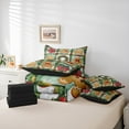thumbnail image 6 of Manfei Gingerbread Checkered Bedding Comforter Set 7 Pieces, Merry Christmas Queen Bedding Sets, Green Brown Xmas Gift Queen Sheet Sets, Lightweight Room Decor, 6 of 8