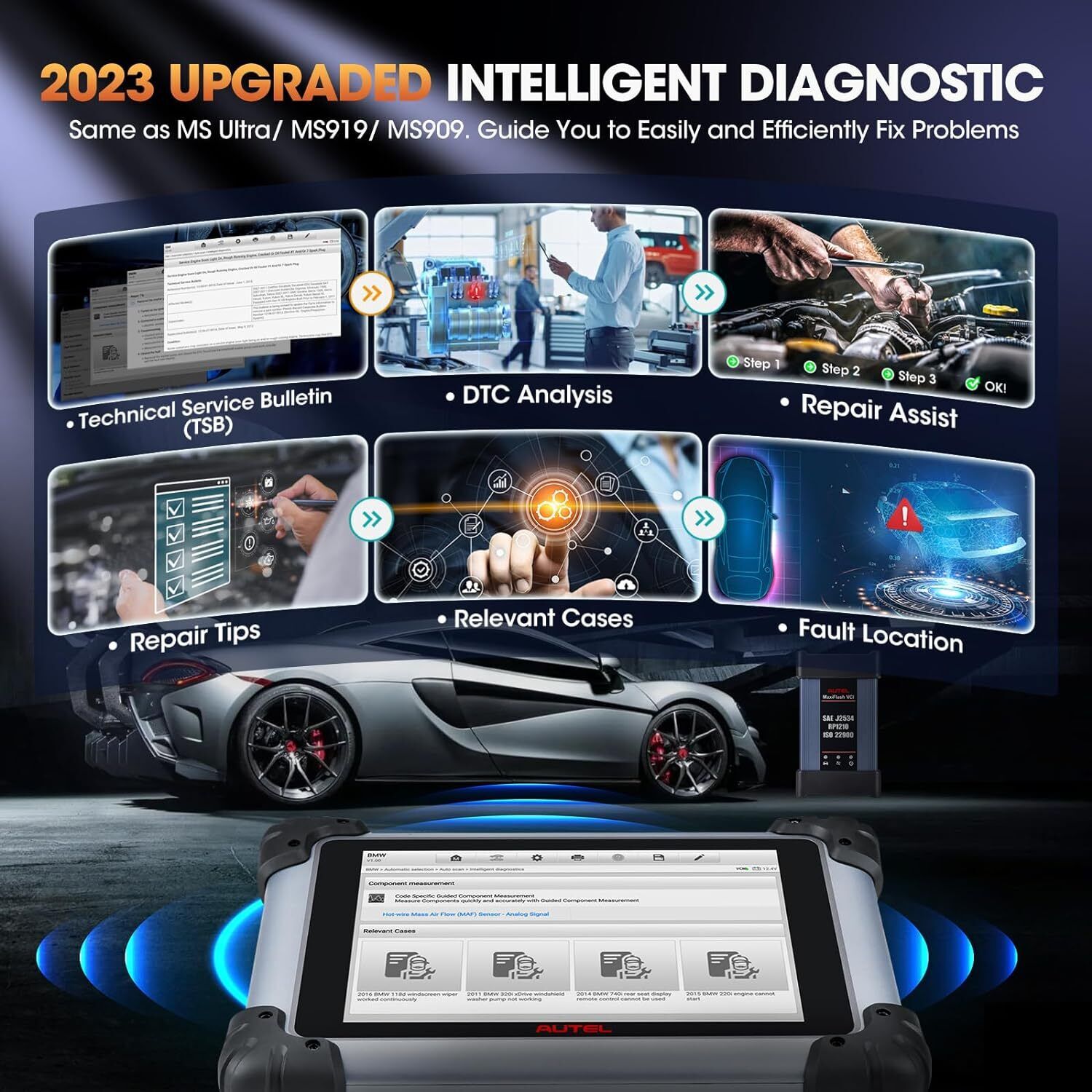Autel MaxiSys Elite II Pro Automotive Diagnostic Scanner Intelligent Diagnostic 2.0, 40+ Services, CAN FD & DoIP, J2534 Programming Coding, 2-Year Free Update New Ver. of Ultra/ MS919/ MS909 - image 4 of 9